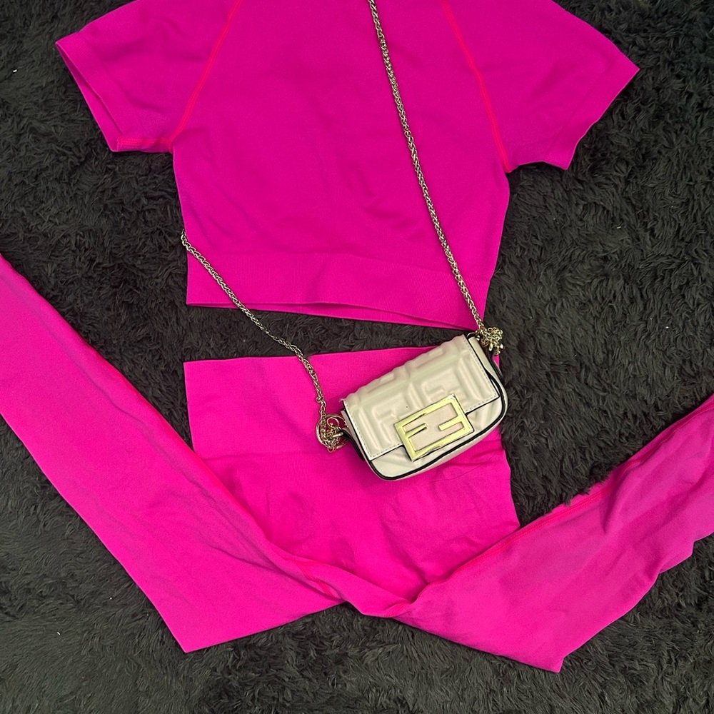 Pink Top and Leggings Set